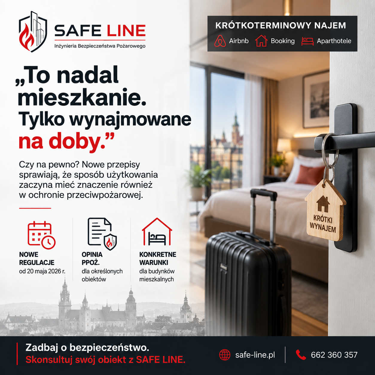 Najem krótkoterminowy a przepisy przeciwpożarowe - SAFE LINE